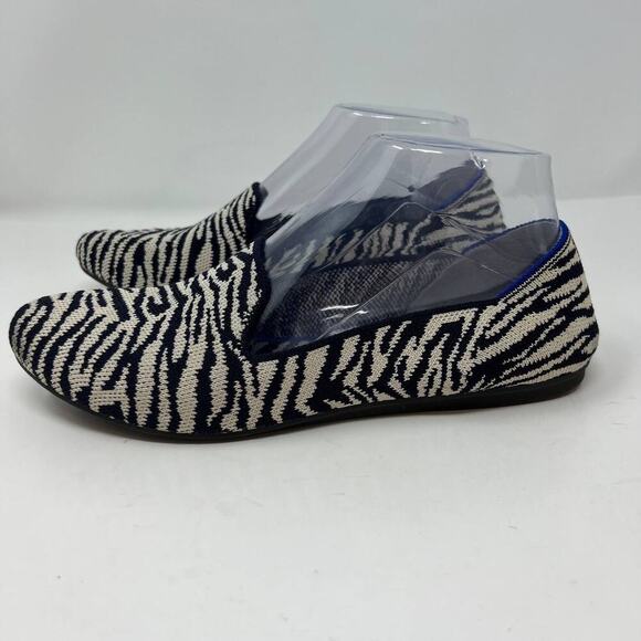 Rothy's The Almond Loafers Women's Size 7.5 Zebra Print - Picture 6 of 14